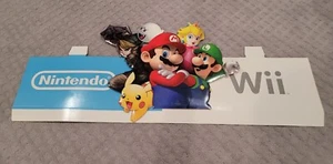 Blockbuster Video Nintendo WII MARIO LINK PIKACHU LUIGI PEACH Display Schild - Bild 1 von 6