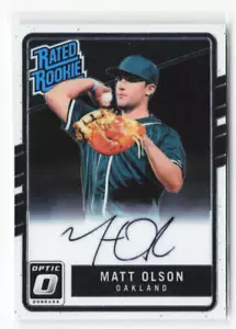 2017 Panini Donruss Optic Matt Olson #167 Autograph Rated Rookie Auto - Picture 1 of 2