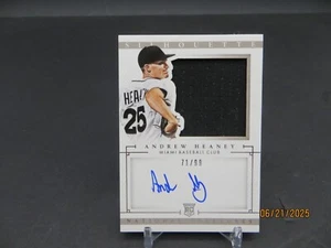 2014 Panini National Treasures Andrew Heaney Rookie Silhouette Auto /99 - Picture 1 of 6