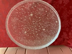  Large Heavy Shallow Glass  Bowl  14" Diameter  - Picture 1 of 3