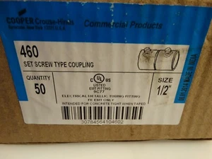 Cooper 460Set Screw Type Coupling Box of 50 Size 1/2" - Picture 1 of 2