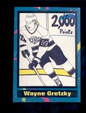1991 Tuff Stuff Jr WAYNE GRETZKY Los Angeles Kings Fan Art Magazine Card