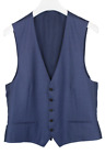 SUITSUPPLY Ferrara Waistcoat Men's UK 42 Button Up Wool Blue Vest