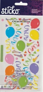 Sticko flache Aufkleber PARTYGESCHENKE KONFETTI Thema 48739 SCHNELLER KOSTENLOSER Versand! - Bild 1 von 1