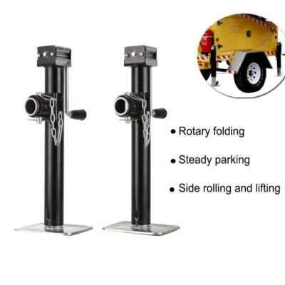 Ausdrehstütze &Kurbel 800kg Stützlast Schwerlaststütze Stützfuß klappbar 53-90cm - Bild 1 von 4