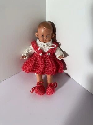 Schildkrötpuppe Schildkröt Puppe 16 / 16,5 Strickkleid 16cm - Bild 1 von 4