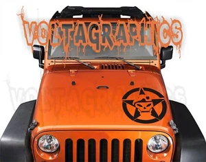 Calcomanía de vinilo para capó compatible con Jeep Wrangler/Gladiador militar estrella de EE. UU. - Imagen 1 de 1
