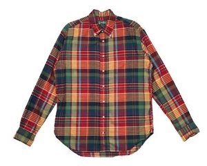 Gitman Vintage $235 NWT Red Archive Madras Plaid Button Down Oxford Shirt S - Picture 1 of 6