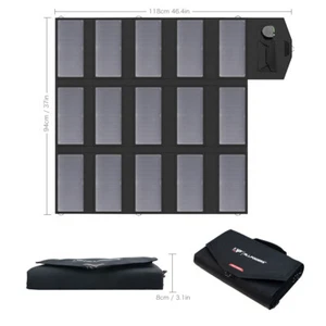 ALLPOWERS 100W Składany monokrystaliczny panel słoneczny z USB 18V DC na kemping - Zdjęcie 1 z 10