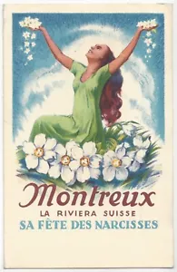 1926 Cartel Arte Publicidad - Riviera Suiza, El Festival de Narciso Postal - Imagen 1 de 2