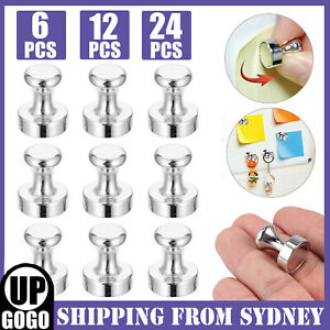 6/12/24pcs Strong Fridge Magnets Neodymium Magnetic Crafts Whiteboard Push Pins