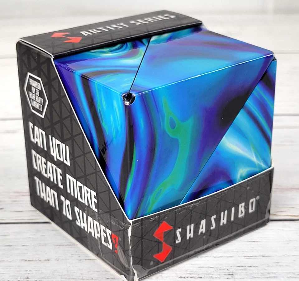 Shashibo Shape Shifting Cube Fidget Toy Mystic Ocean