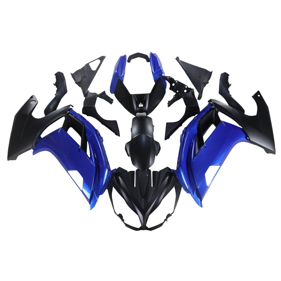 Kit de carenados azul negro para carrocería de plástico Kawasaki Ninja 650 ER-6F 2012-2016 Foto 1 de 4