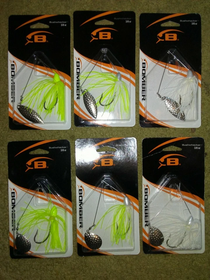 12 ~ 3/8 oz. Hoja de sauce Silver Colorado+ (6 de ea.)  Bomber Bushwhackers Foto 1 de 1