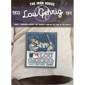 New York Yankees Lou Gehrig Day The Fer Cheval Brodé Jersey Patch (2021) - Picture 1 of 2