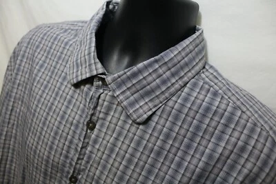 Joseph Abboud Masculino Tamanho XXL Cinza Xadrez L/S Botão Frontal 100% Algodão - Imagem 1 de 3