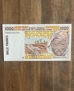 2002 West African States Ivory Coast 1000 Francs - Picture 1 of 2