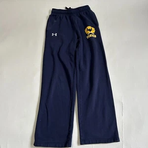 Under Armour Team Rival Fleece Sweatpants sz S Navy Blue Athletic Wide leg pants - Picture 1 of 12