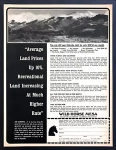1973 Own Colorado Land for $24.50 Month photo Wild Horse Mesa vintage print ad - Picture 1 of 1