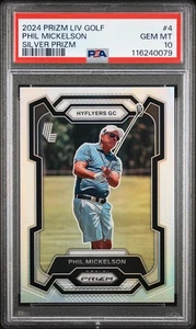 2024 Phil Mickelson Panini Prizm LIV Golf Silver PSA 10 #4 - Picture 1 of 3