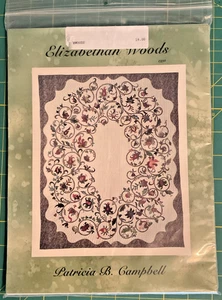Elizabethan Woods 68" x  84" Quilt pattern  Patricia B Campbell UNCUT applique  - Picture 1 of 3