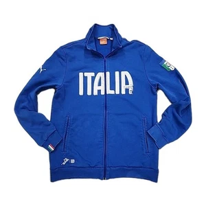 Puma Italia Soccer Blue Zip Up Track Sports Jacket Adult Size Medium Futbol - Picture 1 of 8