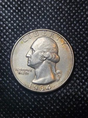 KEY DATE 1934-D Washington Silver Quarter- XF/AU SHARP COIN! - Image 1 of 2