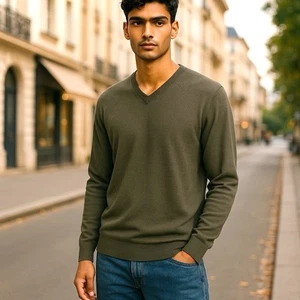 Smartwool Men’s XL Sparwood V Neck Sweater North Woods Heather NWT List $105 - Picture 1 of 9