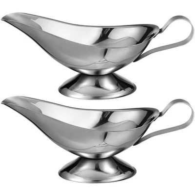  2 pezzi di salsiere ciotola di sugo brocca di sugo contenitore per salsa di - Immagine 1 di 4