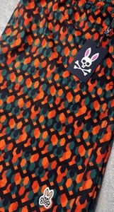 Pantalones Cortos de Natación Psycho Bunny Para Hombre 3XL Everett Aleación Estampado Naranja Forrados - Imagen 1 de 11
