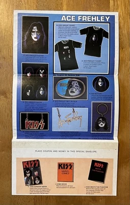 1978 ACE FREHLEY KISS ARMY Special Merchandise Order / Membership Form Aucoin - Image 1 of 4