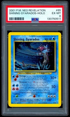 2001 Pokemon SHINING GYARADOS Neo Revelation SECRET RARE HOLO Card 65/64 - PSA 6 - Image 1 of 2