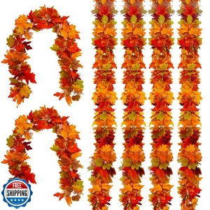 Joyhalo 6er Pack Herbstgirlande, Herbstlaubgirlande für Mantel Indoor Outdoor  - Bild 1 von 5