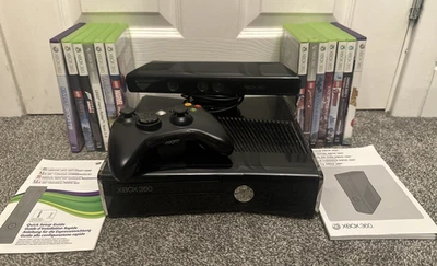Xbox 360 S Console Model 1439 With 1 Controller Kinect And 13 games xmas gift - Image 1 of 4