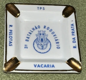 Rare Vintage Ashtray 30 Batalhāo Rodoviario TPS Vacaria R. Pelotas/ R. Da Prata - Picture 1 of 6