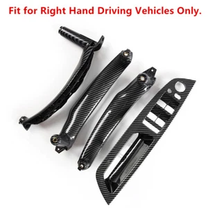 4x Carbon Fiber Style Window Switch Panel Door Handle Kit For BMW E70 X5 E71 E72 - Picture 1 of 5