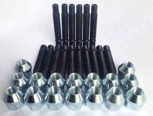 M14 x 1,5 Stehbolzen Umbausatz für Alfa Romeo inkl. Muttern + Schlösser (silber) - Bild 1 von 5
