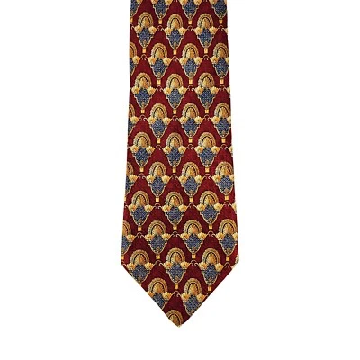 Richel Royal Men's Necktie 100% Silk Geometric Multicolor Hand Made In Spain - Image 1 of 4