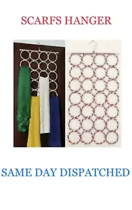 Scarf Hanger Space Saver Organiser Storage Closet Display Belt Tie Multi Purpose - Picture 1 of 2