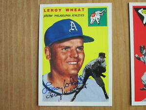 1954 TOPPS ARCHIVES #244 LEROY WHEAT SIGNED AUTOGRAPHED CARD