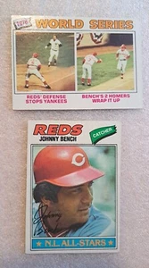 🔥1977 TOPPS Johnny Bench #70, #412 Set🔥 - Imagen 1 de 6