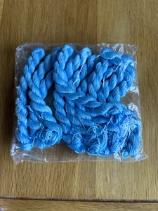 10x Hilo Artesanal Trenza Poliéster Azul Claro Cuentas, Joyería, Macramé - Imagen 1 de 1