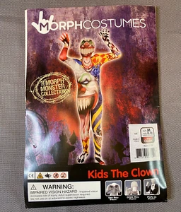 Youth MORPHSUIT Scary KIDS CLOWN Morph COSTUME Medium Age 8-10 Halloween Suit - Picture 1 of 10