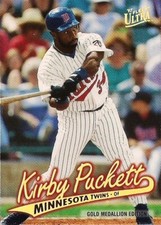 KIRBY PUCKETT 1996 Fleer Ultra "Gold Medallion"" Card #G93 Minnesota Twins HOF