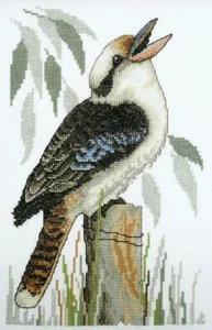 Country Threads Laughing Kookaburra Cross Stitch Kit 16 x 24cm 16ct Aida #FJ-001 - Imagen 1 de 3