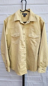 Vintage Montage Collection Faux Chambray Snap Closure Shirt Size Large - Picture 1 of 7