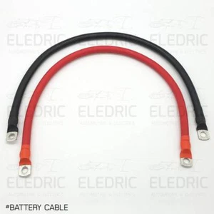 Battery Link Cables 2 B&S 35mm2 50cm with SC35-8 Lugs – Premade in RED & BLACK - Picture 1 of 4