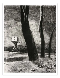 Le Joueur 1879 ODILON REDON Vintage Poster -Unfarmed- Premium Art Reprint - Picture 1 of 3