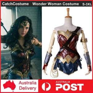 Batman V Superman Deluxe Wonder Woman Cosplay Costume Halloween Superhero Outfit - Picture 1 of 8