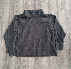 Nike Turtleneck Women's Large Gray Pullover Sweatshirt Pocket See Measurements - Picture 1 of 8